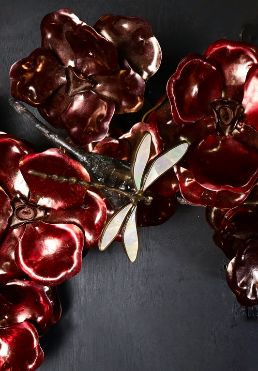 Orchid Nocturne Wall Sconce and Sculpture