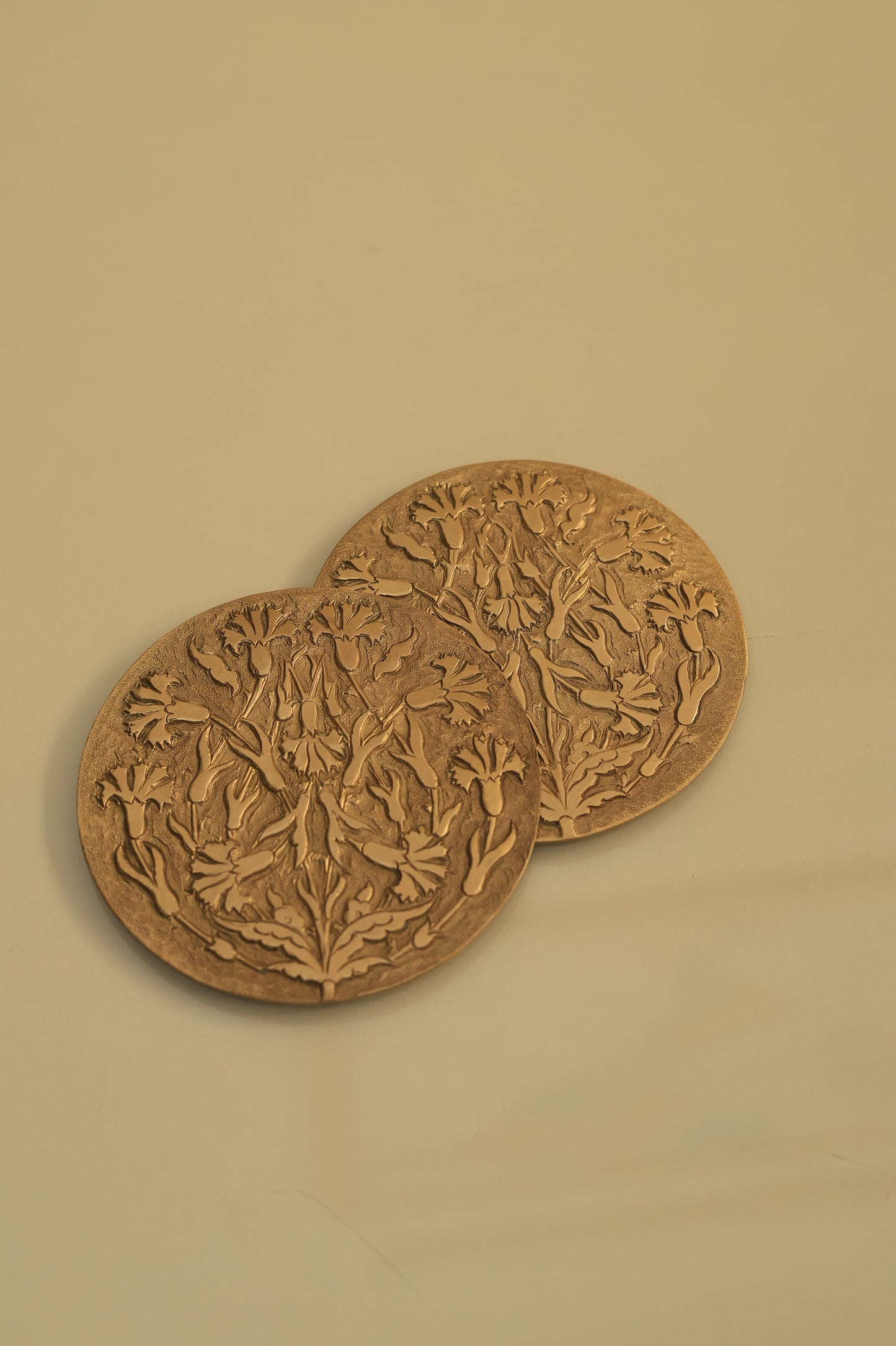 Floral Medallion Coasters (Set of 2)