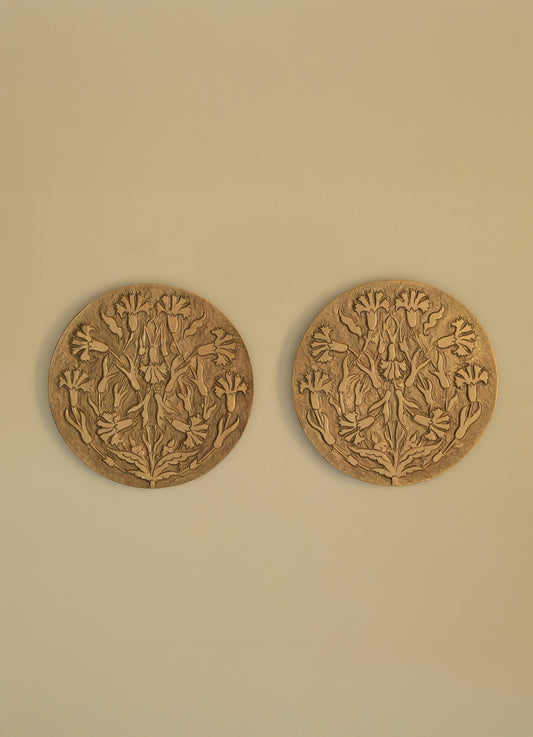 Floral Medallion Coasters (Set of 2)