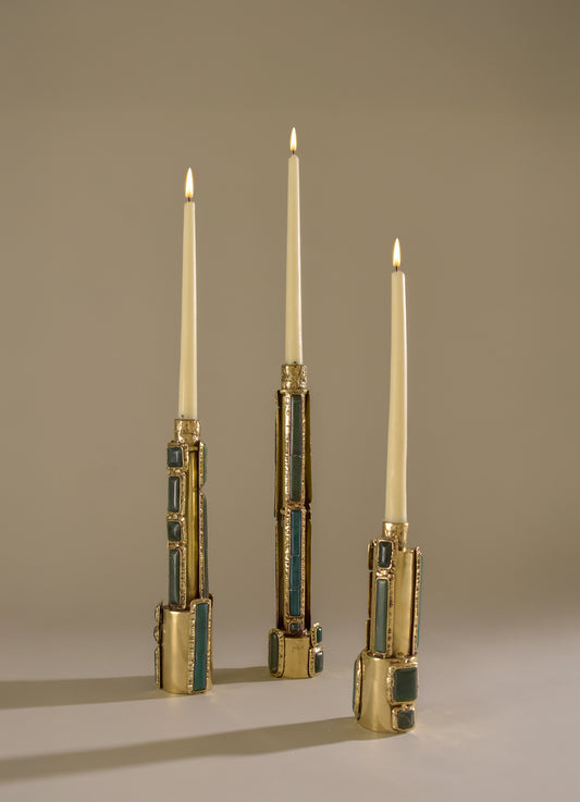 Jewel Candle Stands (Set of 3)