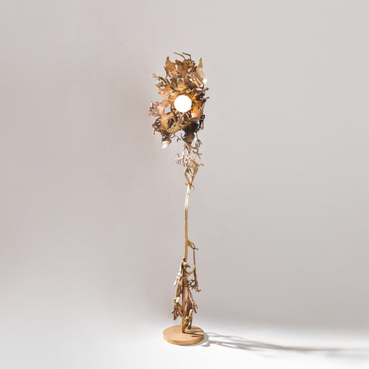 Golden Coral Floor Lamp