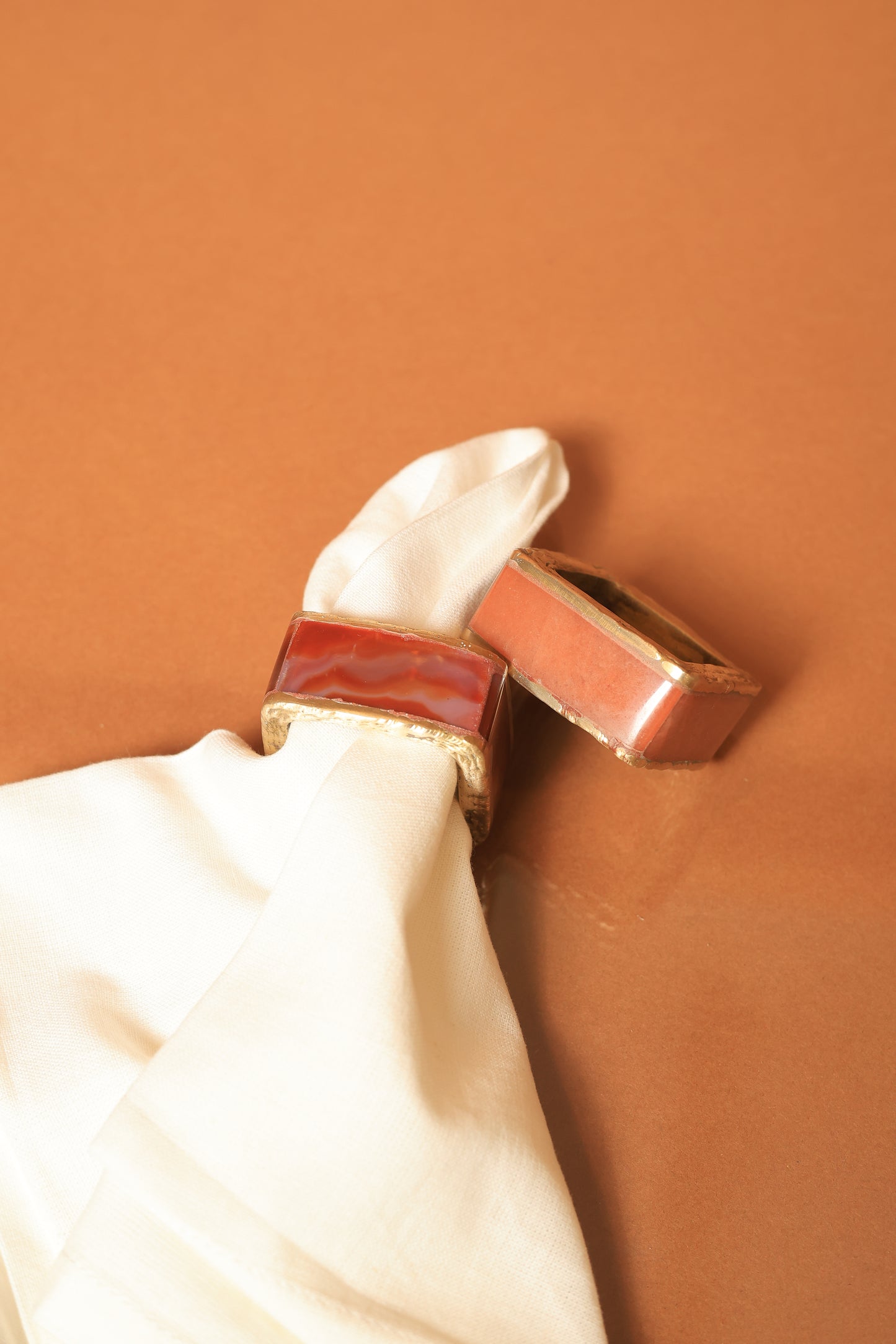 Auric Cube Napkin Rings (Set of 2)