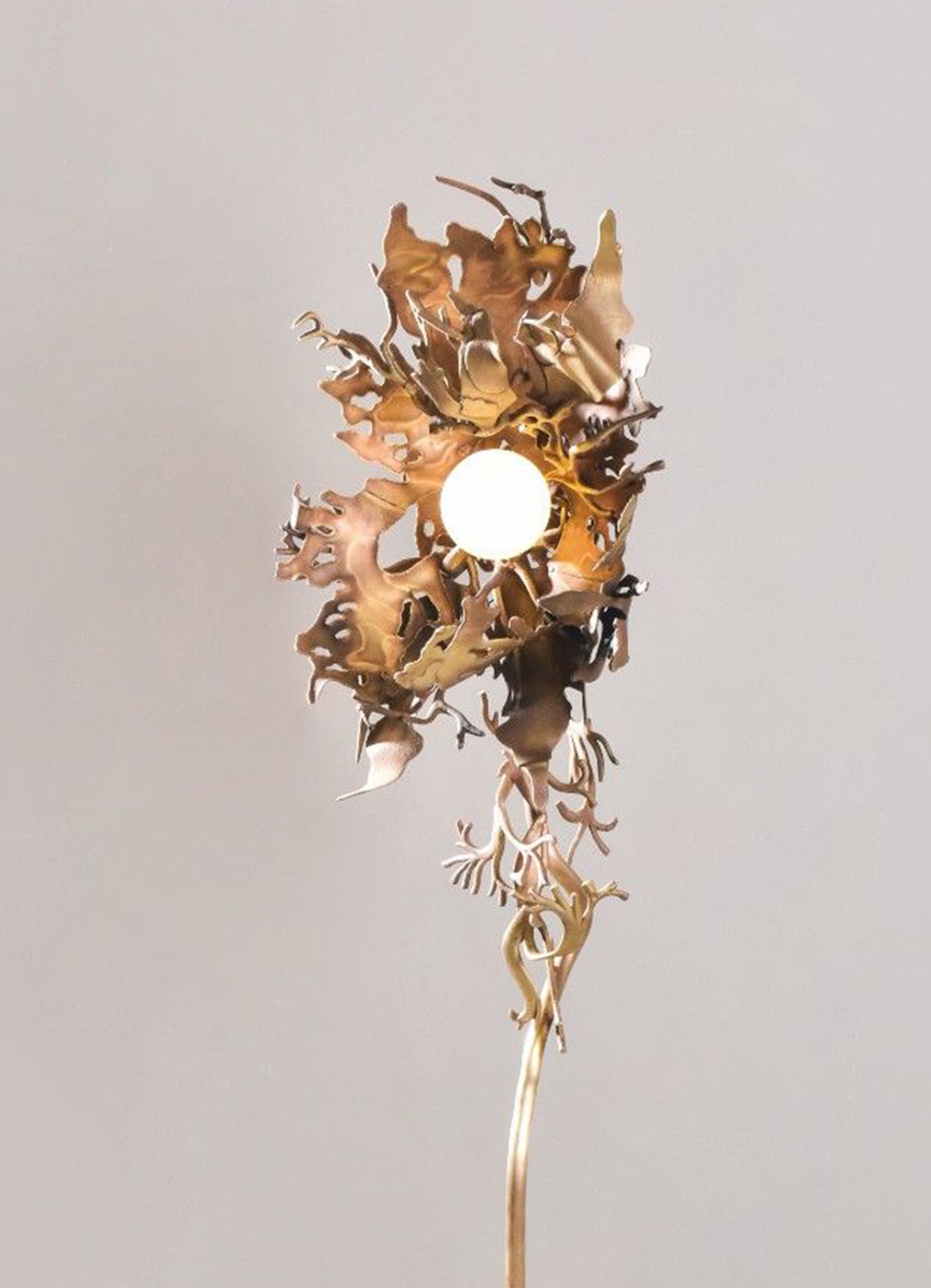Golden Coral Floor Lamp
